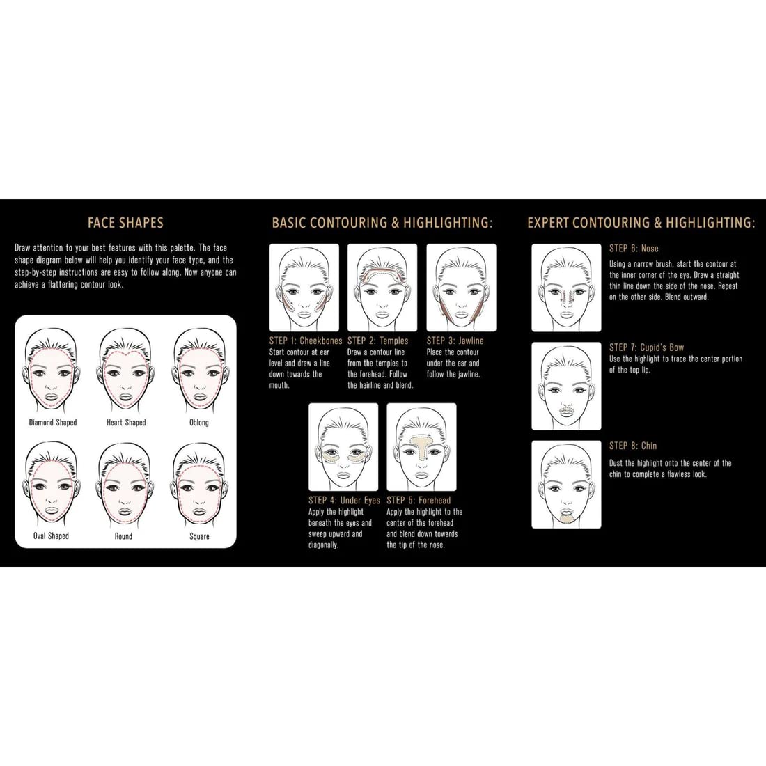 Elizabeth Mott Bronzer Contour Kit & Highlighting Powder Cruelty Free & Paraben Free 6