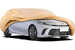 JURMON Heavy Duty Outdoor Car Cover Custom Fit for Toyota Camry, Windproof All Weather Waterproof Sun Rain UV Dust Snow Protection Outdoor Car Covers