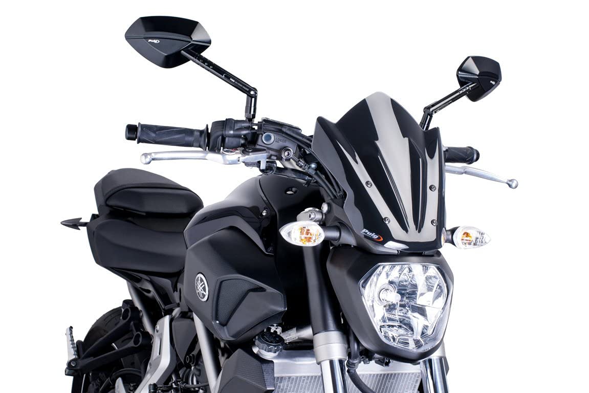 Puig 7015N Windshield for Yamaha MT-07 2014, Black, Medium
