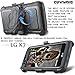 COVRWARE Iron Tank case for LG K7 / Tribute 5 / Escape 3 / Treasure, Built-in Screen Protector Heavy Duty Full-Body Rugged Holster Armor Brushed Metal Texture Cover Belt Clip Kickstand, Black