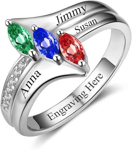 mother's day birthstone rings