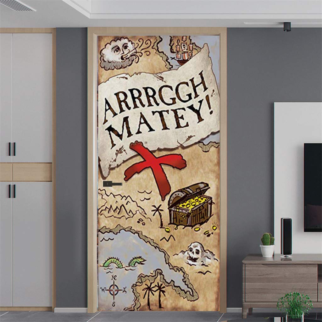 YWLINK 2PC Etiqueta De La Puerta Nuevo Vinilo Decorativo De ...