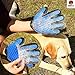 Pet Grooming Glove - Gentle Deshedding Brush Glove - Efficient Pet Hair Remover Mitt - Massage Tool with Enhanced Five Finger Design - Perfect for Dogs & Cats with Long & Short Fur, right-hand