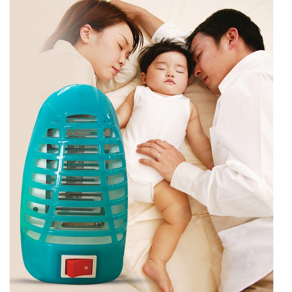 Vone Electronic Insect Killer, Bug Zapper Night Lamp Household Fly Killer, Insect Control Electronic Repellent, Auto To and Off Safe Children Pets (2 Pack)