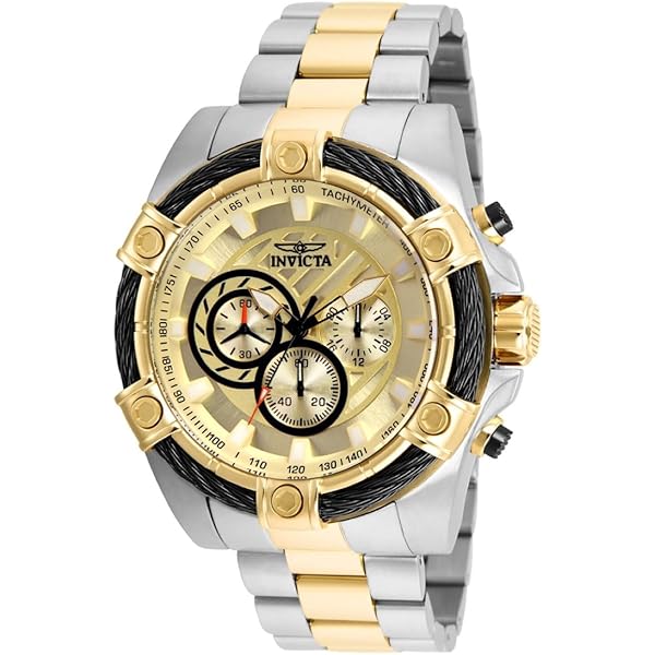 Amazon.com: Invicta 25515 Bolt Men 52mm Stainless Steel Gold Gold