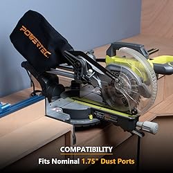 POWERTEC Miter Saw Dust Collector Bag for