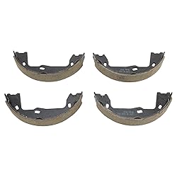 TRQ Rear Parking Brake Shoe Set Compatible with