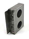 Gate Lockbox Double Hole Weldable Steel 6 7/8" x 4