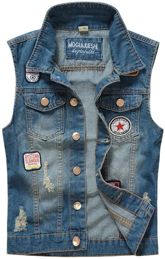 Gilet Da Moto In Pelle Da Uomo ST 1185 Vintage Custom & Café - Foto 10