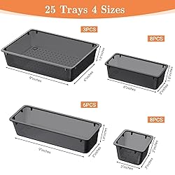 SpaceHacks 25 PCS Plastic Drawer Organizer