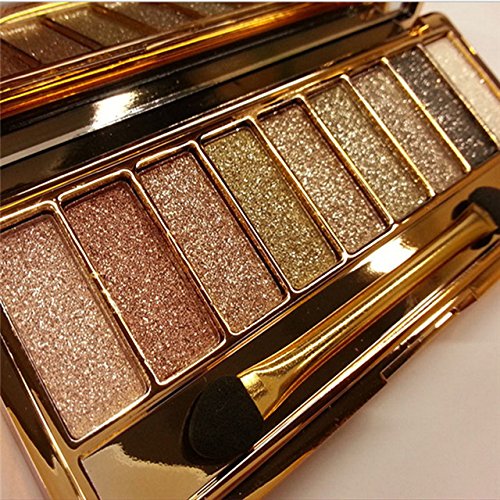 9 colors Diamond Bright Colorful Makeup Eyeshadow super Make up set flash Glitter Nk eye shadow Palette with Brushes