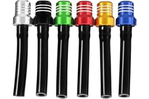 APPYU 6Pcs Gas Fuel Cap Air Vent Hose Universal CNC Tank Valve Vent Tube with Chekc Ball Aluminum Breather for Atv Motorcycle Dirt Pit Quad Bike Motocross