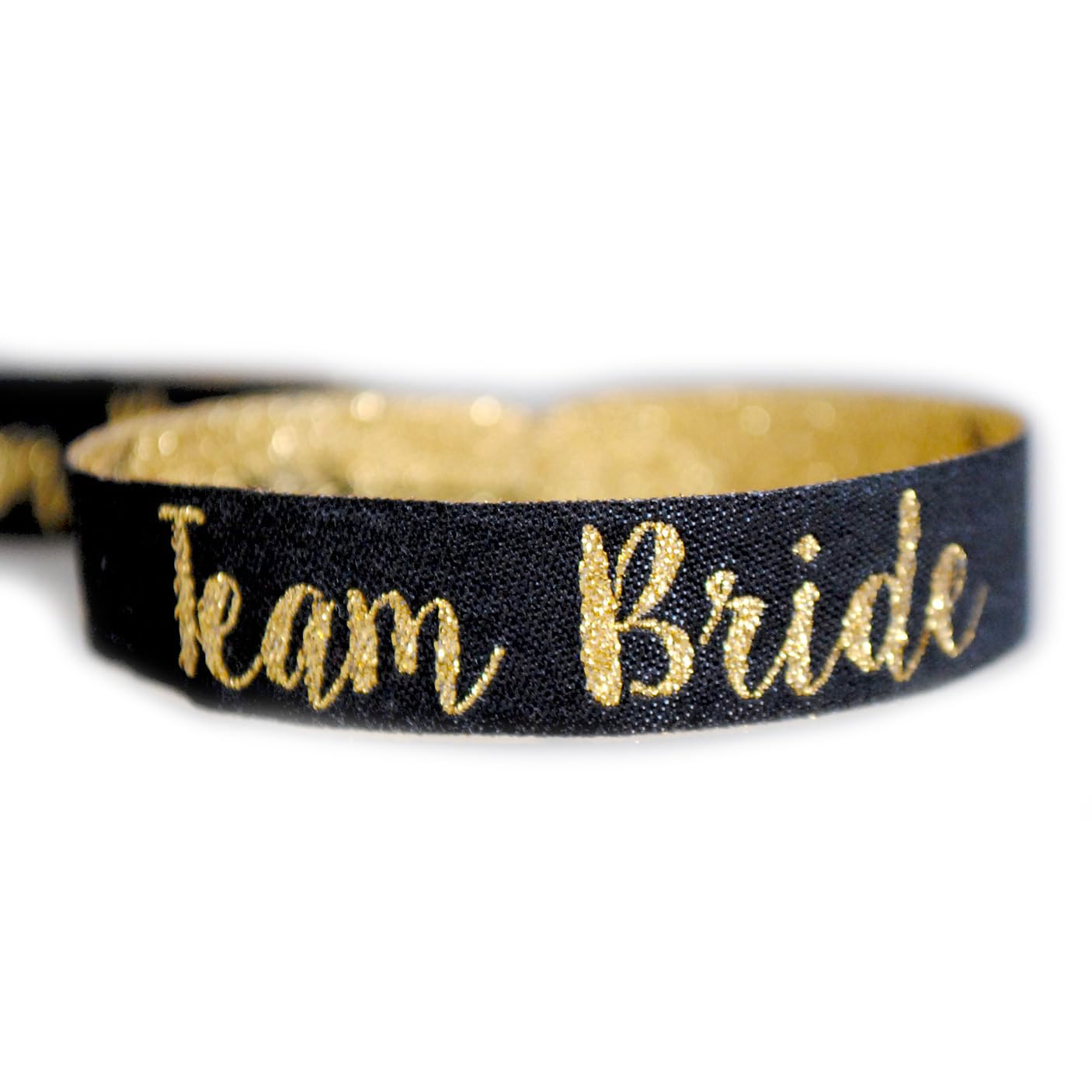 WEDFEST Team Bride Black & Gold Hen Party Wristbands (Pack of 5) Hen Party Favours