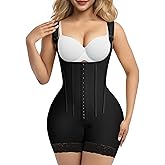 SHAPERX Women's Fajas Colombianas Tummy Control Shapewear Postpartum Butt Lifting Body Shaper with Boned Support