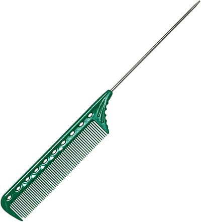 YS Park 102 Pin Tail Hair Comb Green Professional Super Plastic Heat Resistant