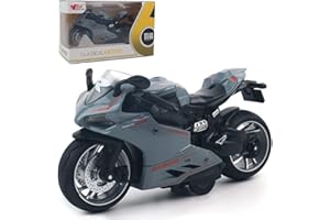 EROCK Pull Back Motorcycle Model 1:12 Scale Toy Motorcycle,Mini Motorcycle Toy，Motorcycle Toy with Light and Music Gift for Children Boys and Girls.