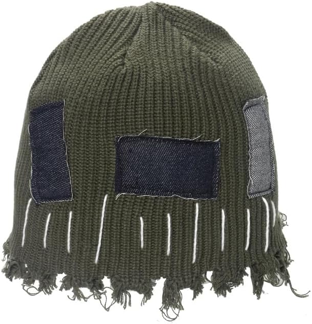 Myizim Men Knit Hat with Hair Boys Funny Handmade Knitting Winter