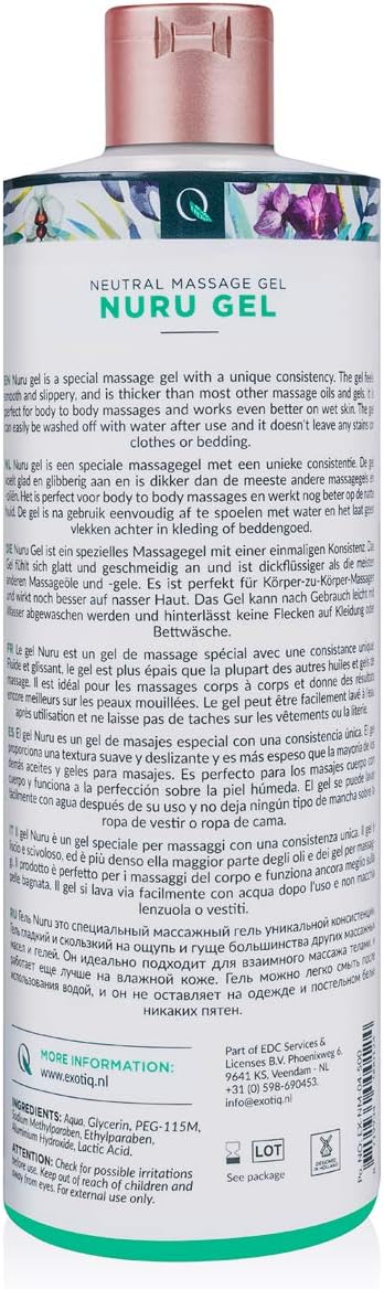 Exotiq Neutral Massage Oil - Nuru Gel, 500ml, White, 500 ml (Pack of 1) - Image 4