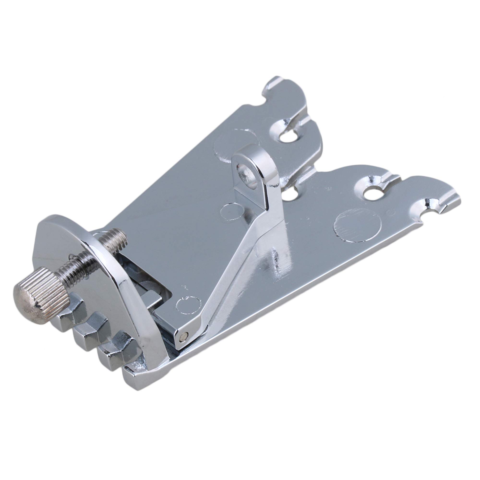 Yibuy 5 String Banjo Tailpiece 6.7 x 2.5 x 0.4cm Silver Zinc Alloy for Guitar Parts Replacement