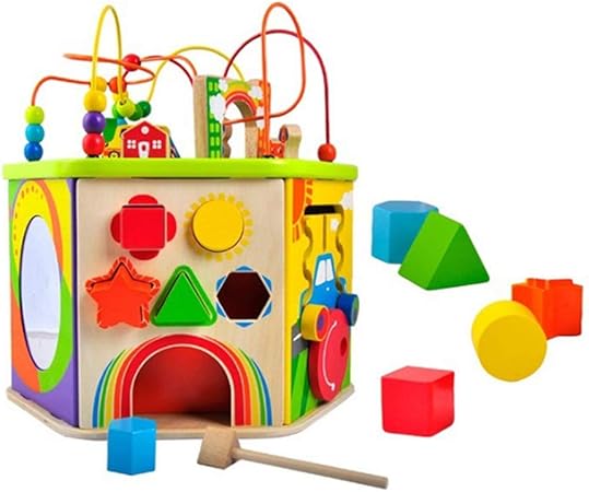 Kyeey Early Development Activity Toys Puzzle Beaded Wooden Toys Intellectual Toy Baby Early Education Hexahedron Educational Toys Gifts For 1 12 Boys For Children Toddlers Amazon Co Uk Kitchen Home