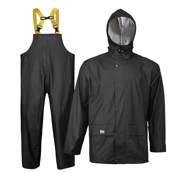 Waterproof Rain Jacket Pants with Hood for Men Women Rain Suits Foul