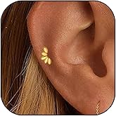 18G Dainty Climber Stud Earrings for Women Gold Cartilage Tragus Conch Piercing Earrings Gold Helix Studs Helix Piercing Jewelry
