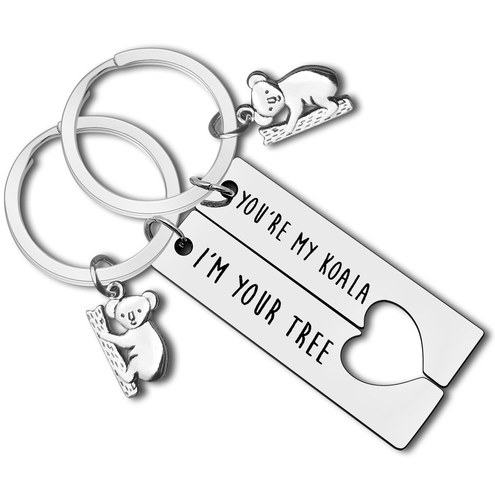 Funny Koala Gift Couple Keyring Koala Lover Gift You’re My Koala I’m Your Tree Matching Keychain Set Valentines Day Christmas Keyring Gift for Boyfriend Girlfriend Engagement Anniversary Wedding Gift