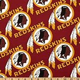 Fabric Traditions NFL Cotton Broadcloth Washington Redskins Maroon/Gold Fabric By The Yard