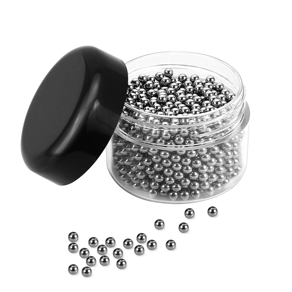 CODIRATO 1000 Pcs 304 Stainless Steel Cleaning Beads, 3mm Rustproof Magic Balls for Wine Decanter, Narrow Neck Bottle, Carafe, Vase & Glassware - Reusable, Scratch-Free Cleaner Set