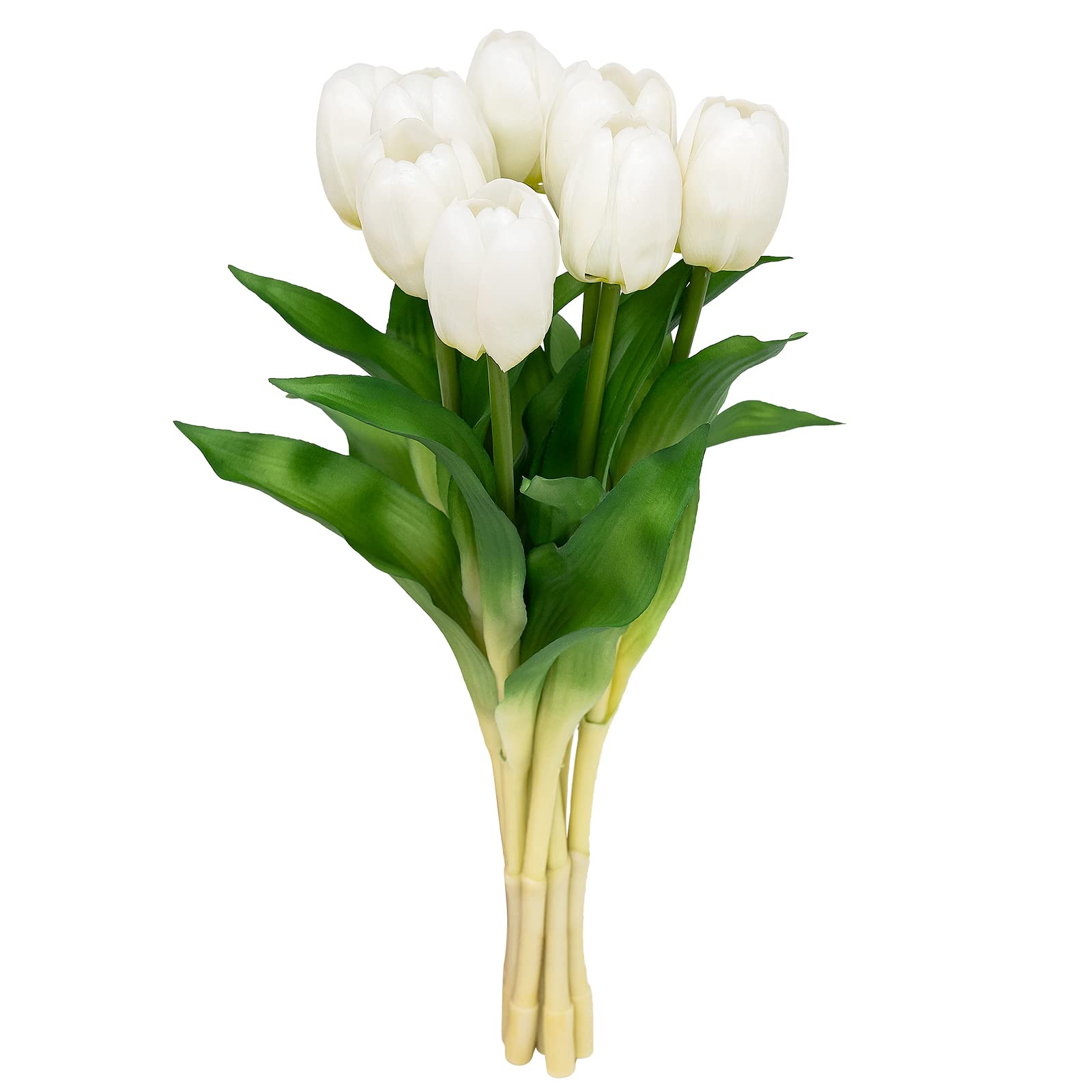 Softflame Artificial/Fake/Faux Flowers - Tulip White 8PCS for Wedding, Home, Party, Restaurant