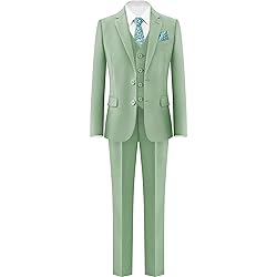 Marvelous World Boys Suits Light Avocado Slim Fit