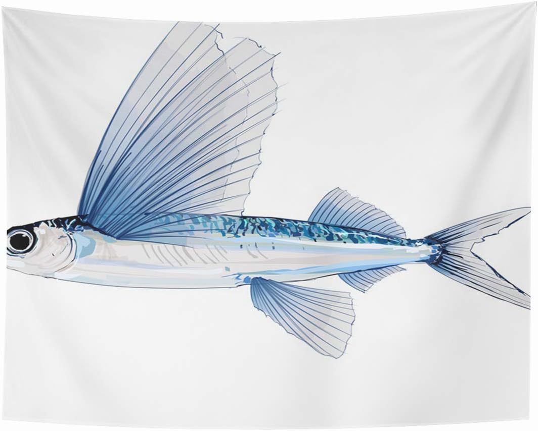 Tapices colgantes de pared Flying in Flyingfish Peces acuáticos Pintura
