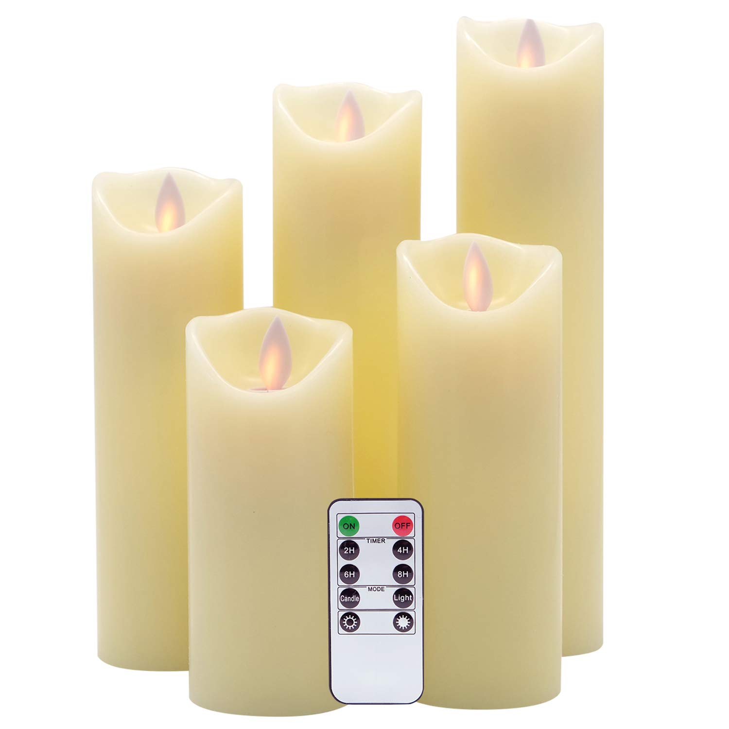 Buy Elcele Moving Wick Flameless Candles Flickering with Remote Timer