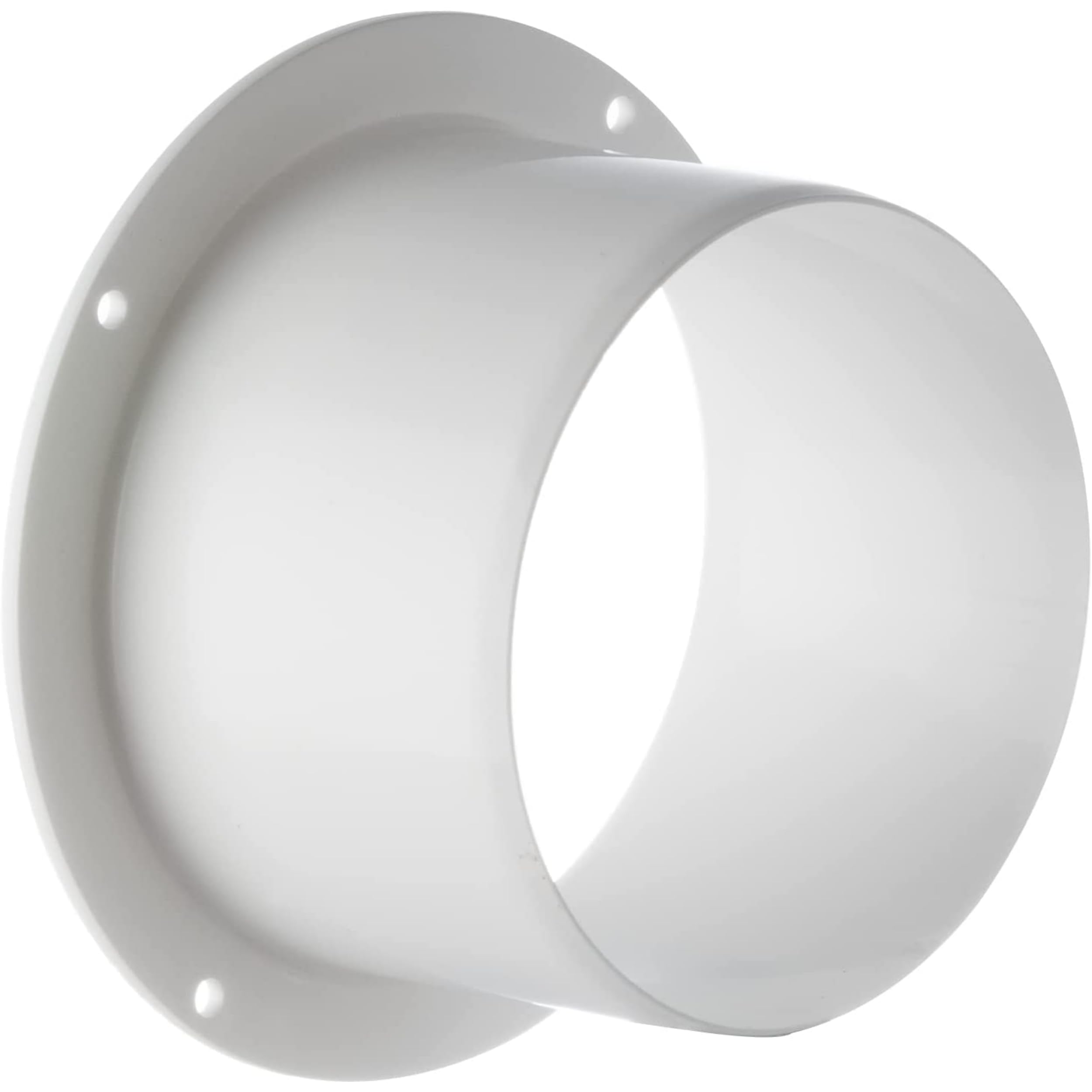 LIRAST Ø 100mm / 4 inch Ventilation Wall Flange - Round Plastic Ducting - Duct Pipe Connector Tube Hose, White