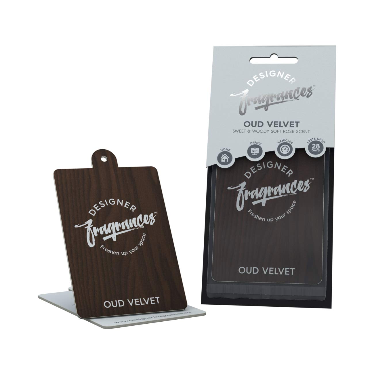 Designer Fragrances Vehicle Air Freshener Hanging Car Home Air Freshener Pack of 3 Oud Velvet