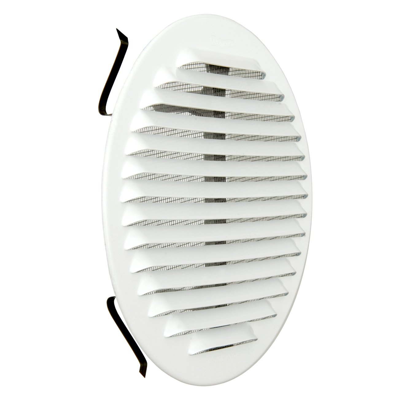 The gabtu160r-y Ventilation Grill Round Universal with Springs White Aluminium