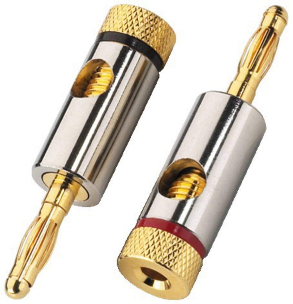 Monacor BP-150 Gold Banana Wire Connector - Wire Connectors (Banana, Gold, Gold, 2 Pieces)