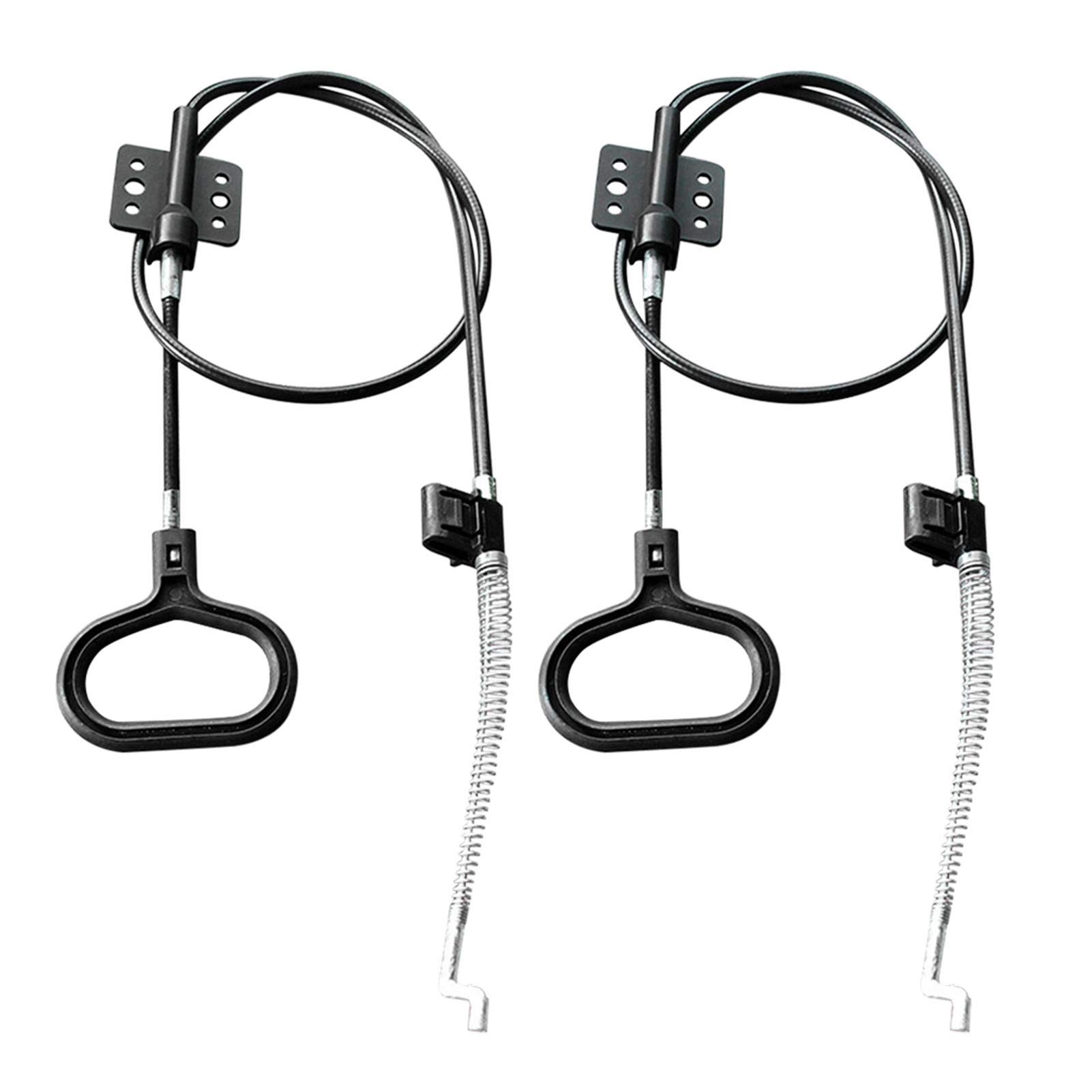 Faderr D-Ring Handle Recliner Pull Cable Spring, Recliner Replacement Parts Sofa Reliable Release Pull Cables D-Ring Handle, Sofa Pull Type Release Lever Handle Replacement Cable(Black/2 pcs)
