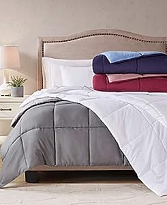 Martha Stewart Essentials Reversible Down Alternative Comforter King (Blue)