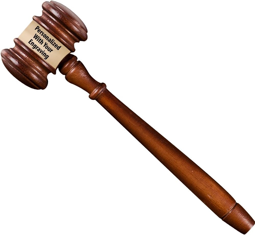 10" Walnut Finish Gavel Office Products