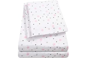 SWEET HOME COLLECTION 1500 Supreme Kids Bed Sheet Collection - Fun Colorful and Comfortable Boys and Girls Toddler Sheet Sets - Deep Pocket Wrinkle Free Soft and Cozy Bedding - Twin, Stars