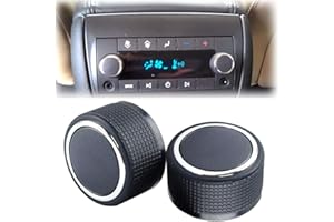 GEKUFA Car Rear Radio Replacement Knobs Compatible with 2007-2013 Chevy Tahoe Chev-rolet Silverado GMC Acadia Sierra Escalade Buick Enclave Yukon Cadillac-Audio Volume Control Knob Replacements GM 22912547