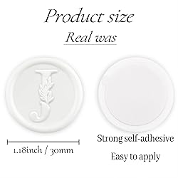 25Pcs White Wax Seal Stickers Handmade Vintage