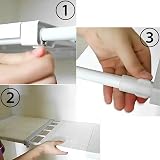 SUQ Extendable Closet Shelf 34-60cm Adjustable Storage Rack White view 7