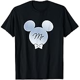 Disney Wedding Matching Mickey Bow Tie Husband Groom Mr T-Shirt