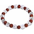 IS4A Panchmukhi (5 Face, Mukhi) Rudraksha Bracelet Elastic Barcelet