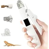 Lyrzzey Bearded Dragon Nail Clipper &amp; Grinder 2-in-1 - Rechargeable Electric Lizard Nail File Trimmer with Safety LED Light, Quiet Low-Speed for Lizard, Crested Gecko, Turtle, Chameleon