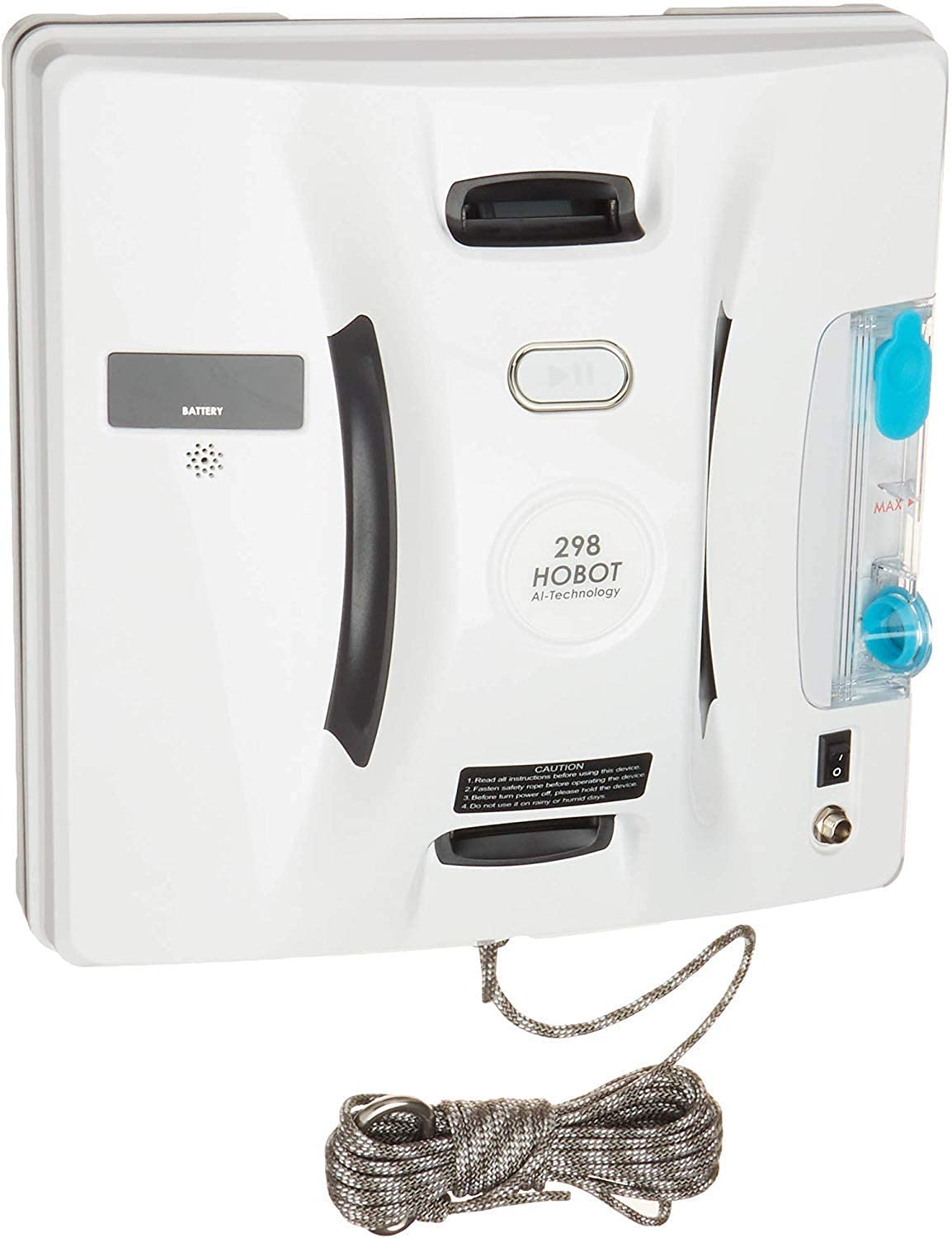 HOBOT-298 Robot automático de limpieza de ventanas con rociador de agua ultrasónico, limpieza inteligente, plan de ruta inteligente AI, tanque de agua reemplazable y control mediante teléfono inteligente o control remoto
