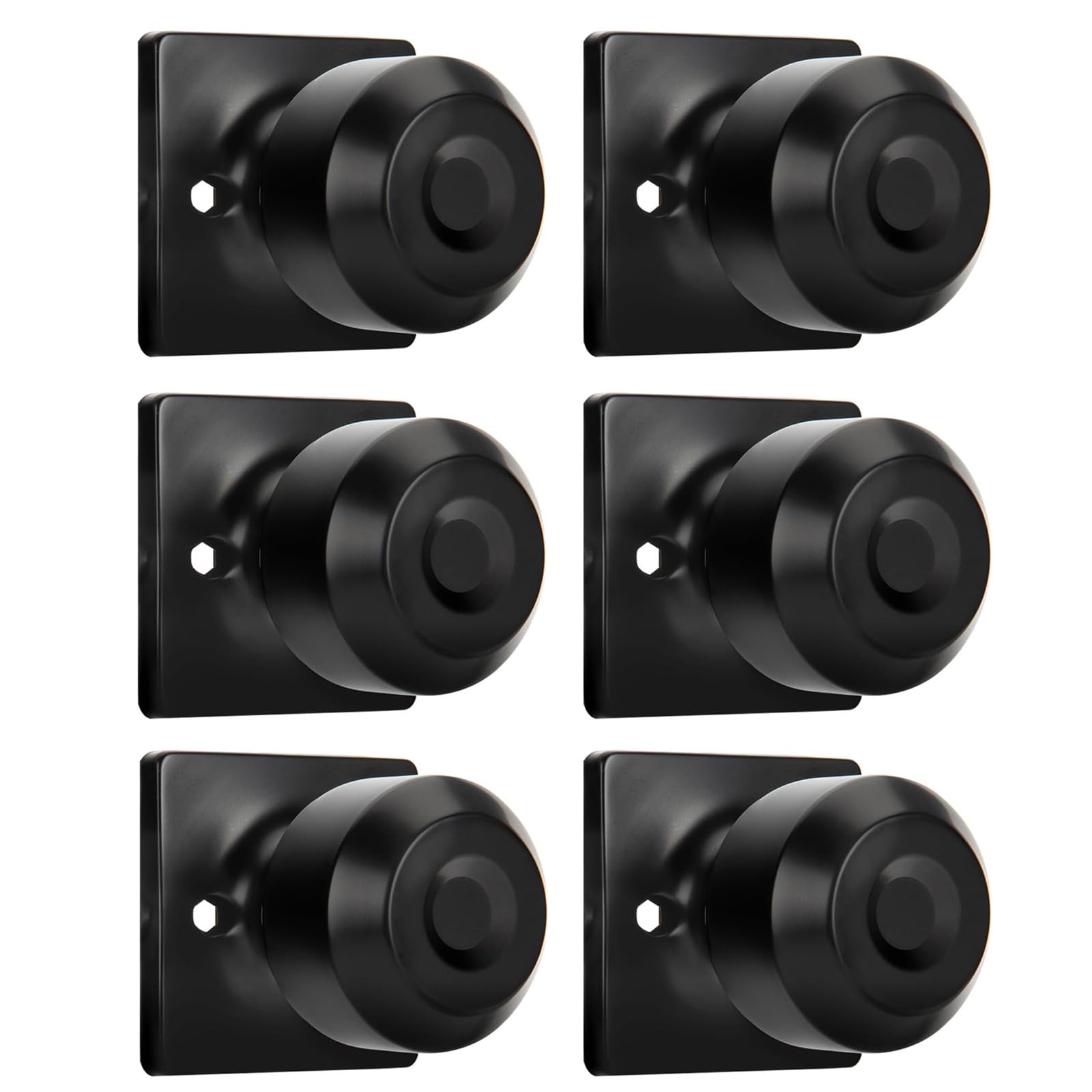 Photo 1 of (missing 3) Haidms 6 Pieces Black Closet Door Knobs Dummy Door Knob, Individual Dummy Door Knob Single Side, Matte Black Interior Door Knobs