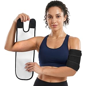 Sliver Sleeves for Women, Adjustable Arm Sweat Sleeves for Women(Fits Bicep Circumference of 0–16")